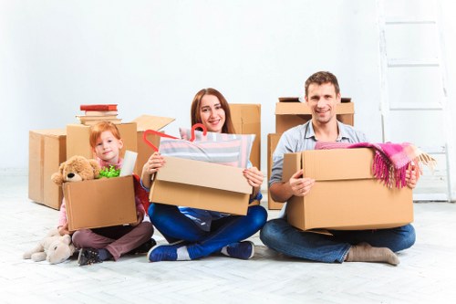 Office relocation equipment prepared for removals in Acton