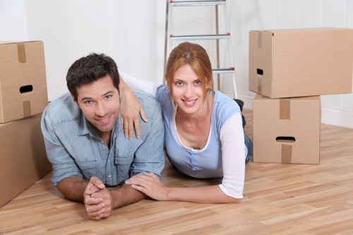 Packing and furniture handling during an office move