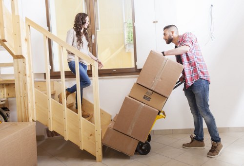 Packing and loading furniture for an Acton house move