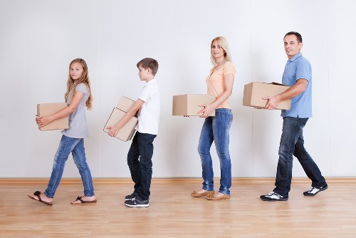 Local removal van helping with flat relocation in Acton