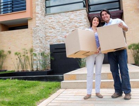 Acton moving van for loading boxes and furniture